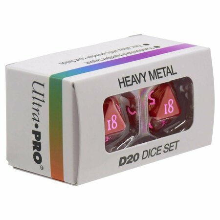 TOYS4.0 Vivid Heavy Metal Dice, Red, 2PK TO3303419